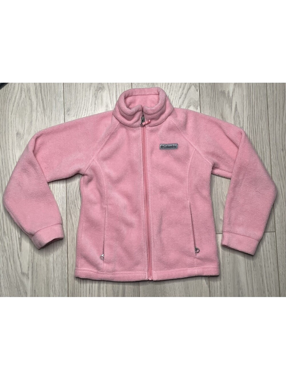 Columbia Girls Pink Zipper Front Fleece with Pockets Size 4T